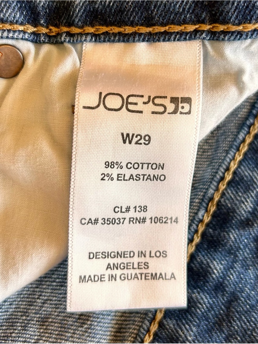 Classic Joes Jeans Blue Dark Denim Frayed Cutoff Shorts - Picture 7 of 8